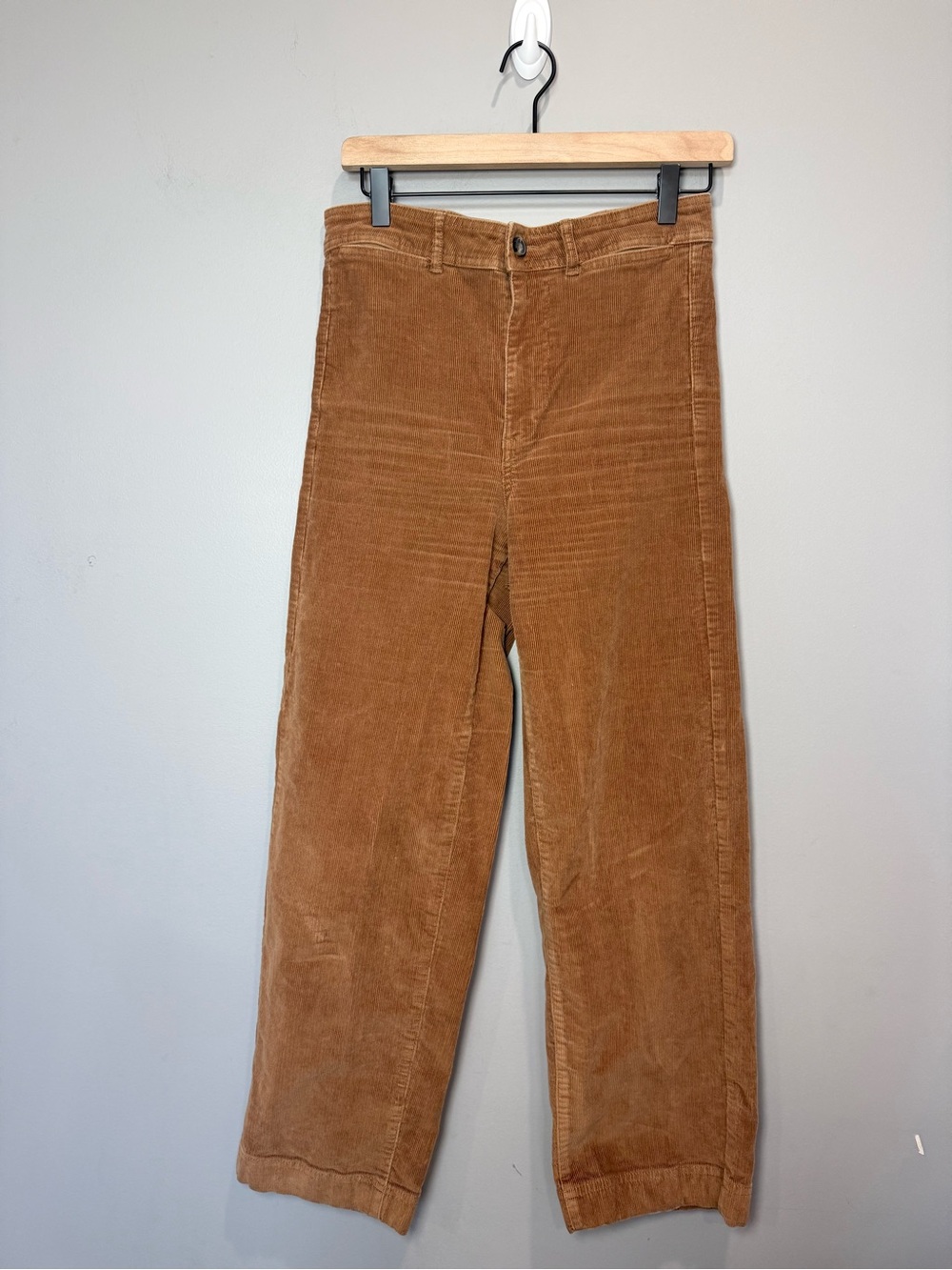 Everlane Camel Corduroy Wide Leg Pants Size 4 High Rise Crop